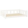 White Solid Wood Pine Dog Bed (41.5"x29.7"x11")