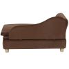 VEVOR Pet Sofa - Soft Velvety Dog Couch for Medium Dogs & Cats (Dark Brown, 81 lbs Capacity)