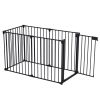 150" Adjustable Safety Gate with 6 Panels for Play Yards and Doorways