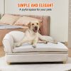 VEVOR Pet Sofa - Soft Velvety Dog Couch for Large Dogs & Cats (White, 110 lbs Capacity)