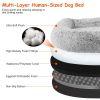 Large Foldable Human-Sized Dog Bed with Pillow & Blanket