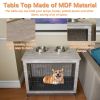 23-Inch Heavy-Duty Gray Dog Crate Furniture