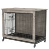 23-Inch Heavy-Duty Gray Dog Crate Furniture