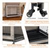 23-Inch Heavy-Duty Gray Dog Crate Furniture