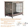 23-Inch Heavy-Duty Gray Dog Crate Furniture