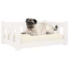 White Solid Wood Pine Dog Bed (25.8"x19.9"x11")