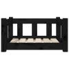 Black Solid Wood Pine Dog Bed (21.9"x17.9"x11")