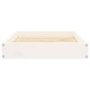 White Solid Wood Pine Dog Bed - 24.2"x19.3"x3.5"