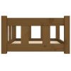 Honey Brown Solid Wood Pine Dog Bed - 25.8"x19.9"x11"