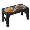 Adjustable Elevated Dog Bowls – 6 Heights Foldable Double Feeder for Small to Large Dogs