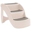 Folding 3-Step Dog Stairs - Cream