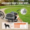 VEVOR Dog Bike Trailer (2-in-1 Stroller & Bicycle Carrier, 88 lbs Capacity)