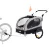 VEVOR Dog Bike Trailer (2-in-1 Stroller & Bicycle Carrier, 88 lbs Capacity)