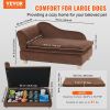 VEVOR Pet Sofa - Soft Velvety Dog Couch for Medium Dogs & Cats (Dark Brown, 81 lbs Capacity)