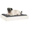 White Solid Wood Pine Dog Bed - 24.2"x19.3"x3.5"