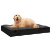 Solid Wood Pine Dog Bed - Black (28.1"x21.3"x3.5")