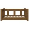 Honey Brown Solid Wood Pine Dog Bed - 25.8"x19.9"x11"