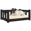 Black Dog Bed - Solid Pine Wood (25.8"x19.9"x11")