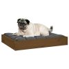 Honey Brown Solid Wood Pine Dog Bed - 24.2"x19.3"x3.5"