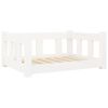 White Solid Wood Pine Dog Bed (25.8"x19.9"x11")