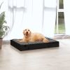 Solid Wood Pine Dog Bed - Black (28.1"x21.3"x3.5")