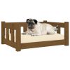 Honey Brown Solid Wood Pine Dog Bed - 25.8"x19.9"x11"