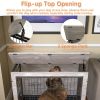 23-Inch Heavy-Duty Gray Dog Crate Furniture