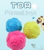 3pcs Dog Toy Set - Footprint Sounding Toy Balls (6cm, TPR Rubber)