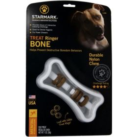 Starmark Ringer Bone Treat Toy - Durable Chew & Treat Dispensing Toy