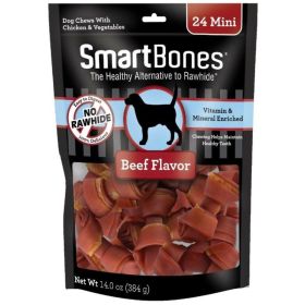 SmartBones Beef & Vegetable Dog Chews - Mini, 2.5" Bones, 24 Pack, Rawhide-Free