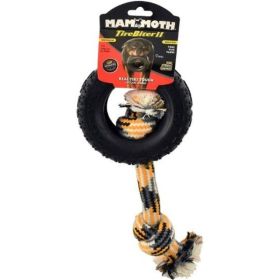 Mammoth Tirebiter II Dog Toy with Rope - Medium (5" Diameter), Durable Chew Toy