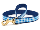 Blue Gingham Collar or Leash - Threaded Pear Collar Collection