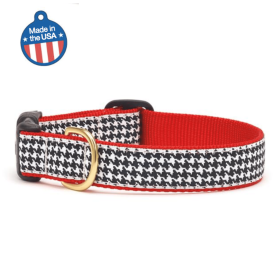 Houndstooth Collar or Leash (Sie: Small Wide, Color: Houndstooth)