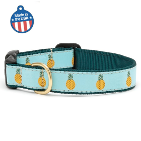 Pineapple Collar or Leash - Threaded Pear Collar Collection (Sie: Large, Color: Pineapple)