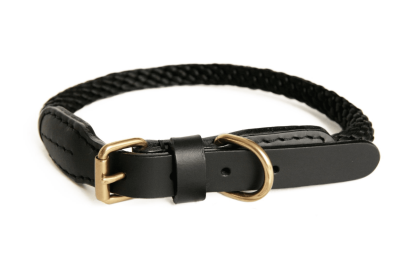 Alvalley Rope and Leather Collar with Buckle (18 in) (Sie: 18 in)