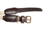 Alvalley Rope and Leather Collar with Buckle (18 in)