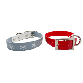 Biothane Buckle Dog Collar (Sie: Medium 13-15 inches, Color: Snowflake)