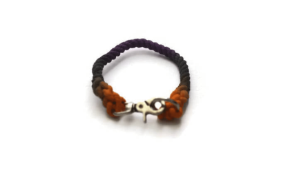 Rope Dog Collar (Sie: 21 inches, Color: Black, Orange, and Purple)