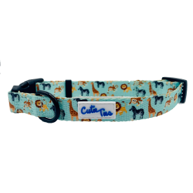 Cutie Ties Fun Design Dog Collar (Sie: Small, Color: Zoo Furiends)