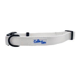 Cutie Ties Fun Design Dog Collar (Sie: Small, Color: White)