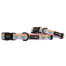 Sassy Woof Dog Collars (Sie: Small, Color: Paws of Love)