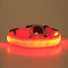 LED PET Safety Halo Style Collar (Sie: Small, Color: Red)