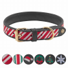 Halo Christmas Candy Cane Dog Collar