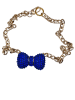 Royal Blue Bow Necklace - Big Dog Necklace