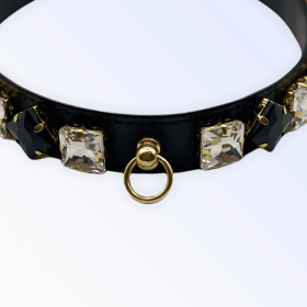 My Rhinestone Glam Collar (Sie: 12", Color: Black)