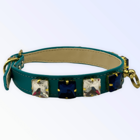 My Rhinestone Glam Collar (Sie: 12", Color: Blue)