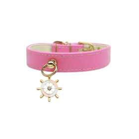 Nautical Dog Charm Collar (Sie: 10", Color: Pink)