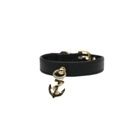 Nautical Dog Charm Collar (Sie: 10", Color: Black)