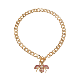 Pink Bee Toggle Necklace (Sie: Medium)