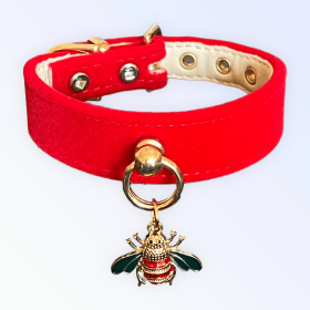 Red Velvet Bee Collar (Sie: 10")